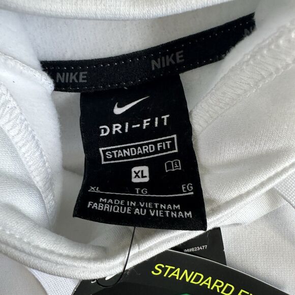 Nike Therma Hoodie Men's Pullover Training Jacket Size XL Fun White Sweatshirt - Picture 5 of 8